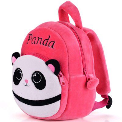 DZert Panda Kids School Bag Soft Plush Backpacks Cartoon/Boy/Girl/Baby/ (2-5 Years) (Rani)