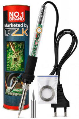 DZK 60W 220V Professional Soldering Iron Kit with 100% Genuine Copper Tip & High-Qualit Solder Wire Fast Heating Electric Iron for Mobile Repair, DIY & Electronics Work (2026 Edition)