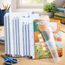 E-COSMOS® 30 Pcs Self-Adhesive Clear Book Covers, Transparent Waterproof Protective Stickers for School Notebooks and Textbooks...