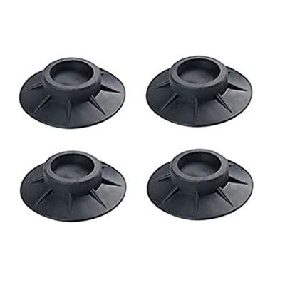 E-COSMOS 4 Pices Multi-Purpose Anti Vibration Pads for Washing Machine Feet with Tank Tread Grip for Washer and Dryer, Protects Laundry Room Floor for Home Appliances (Rubber Pad)