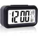 E-COSMOS Alarm Clock Digital Clock, Table Clock, Alarm, (14W x 8H cm) (Black Digital) (Black)...