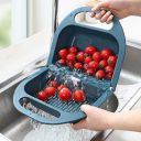 E-COSMOS Multifunctional Washing Fruit Vegetables Draining Basket Strainer Bowl Drain Basket with Handle...