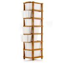 E-COSMOS Plastic Drawer Organizer Self Standard Rectangular Multi Purpose Modular Drawer System Large Chest of Drawer Organizer for Home Office,Product Dimension When assembeled (7 layer, White)...