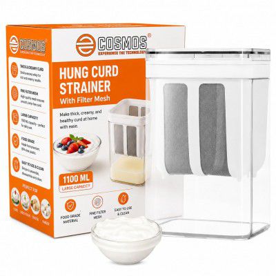 E-COSMOS® Plastic Multipurpose Greek Yogurt & Curd Maker Hung Curd - 1100ml
