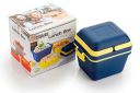 E-COSMOS Products Dieting Lunch Box Set | 3 Compartment Tiffin with Handle & Push Lock (Blue)...