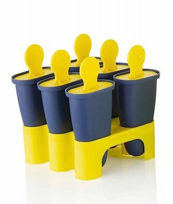 E-COSMOS Set of 6 Plastic Ice Lolly Mould, Popsicle Frozen Ice Cream, Ice Pop Makers