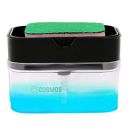 E-Cosmos Smarty Soap Dispenser and Dishwasher Liquid Holder, Liquid Dispenser Through Pump (Black, 350 ML) with Free Sponge Made in India, Medium (EC-SOAP-Dispenser)...