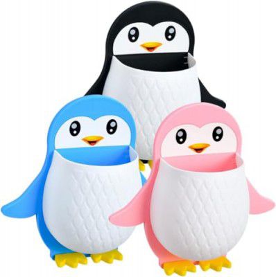Wall Mounted Penguin Design Toothpaste Holder