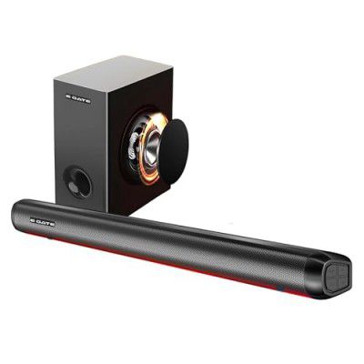 E GATE Enigma 306 | 210W 2.1 Surround Home Theatre TV Sound Bar, Wired 6.5" Subwoofer for Deep Bass, eGate Bluetooth Soundbar Speaker