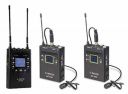 E-Image MTR-S4 Wireless Microphone System with MR-300 (Two-Channel UHF/PLL Portable Receiver, 2 x MT-600 (Bodypack Transmitter)...