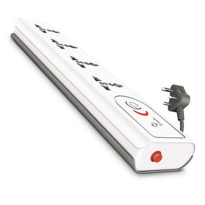 E-tech I Book 4+1 Power Strip with Safety Shutter and International Socket