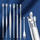 Ear Wax Cleaner (6 Pc) Resuable Ear Wax Cleaner Reusable Removal Kit Steel Ear Cleansing Tool...