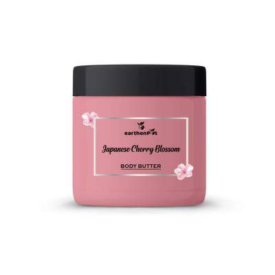 EarthenPot Japanese Cherry Blossom Body Butter For Deep Moisturizing, 200 g
