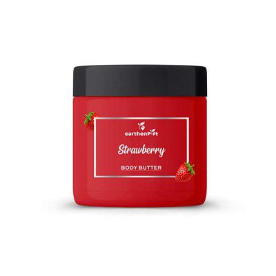 EarthenPot Strawberry Body Butter For Deep Moisturizing, 200 g
