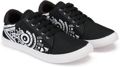 Earton  Casual Shoes For Men Waliking,Sneaker,Loafers,Canvas casual shoe for Men(Black) Sneakers For Men  (Black, White)