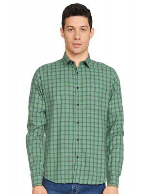 Easies by Killer Mens Slim Shirt (E-86277_Green Checks XL)
