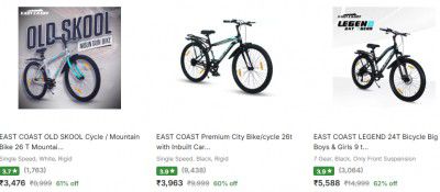 Grab : Upto 72% Off On East Coast Cycles