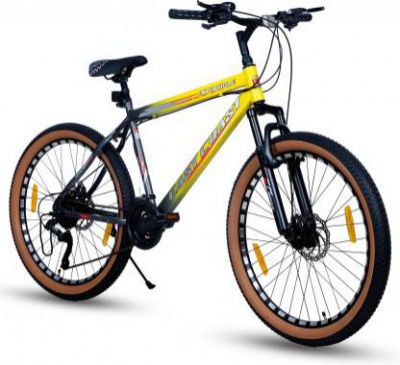 EAST COAST INVINCIBLE PRO 21 SPEED /Hardtail 26 T Mountain Cycle  (21 Gear, Yellow, Only Front Suspension)