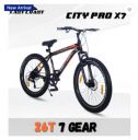 EAST COAST MultiSpeed Bike with FS & DD Brake 26 T Mountain Cycle 26 T Mountain Cycle  (7 Gear, Black, Only Front Suspension)...