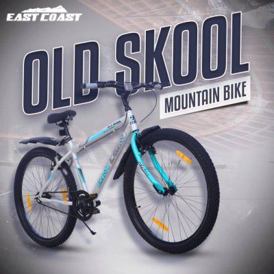 EAST COAST OLD SKOOL Cycle / Mountain Bike 26 T Mountain/Hardtail Cycle (Single Speed, White, Rigid)