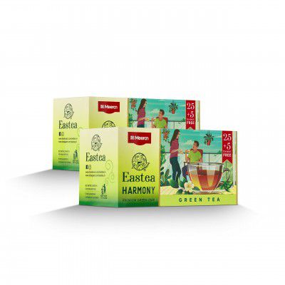 Eastea Harmony Premium Green Tea Bags - 50 bags (Pack of 2 x 25 bags)