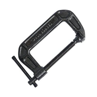 Eastman C-Clamps Set Of 1Pcs, 12/300 Inch, Heavy Duty, Carbon Steel Drop Forged,Black Oxide Finish - E-2036