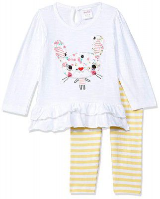 Easybuy Casual Cotton Full Sleeves Top and Leggings Suit-Dress Set
