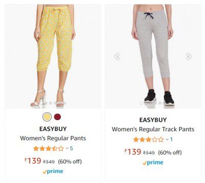 EASYBUY Women's Pants Starting at ₹139