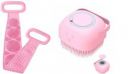 Easymart 2 in 1 Bath Combo of Silicone Body Back Scrubber, Shampoo dispenser...