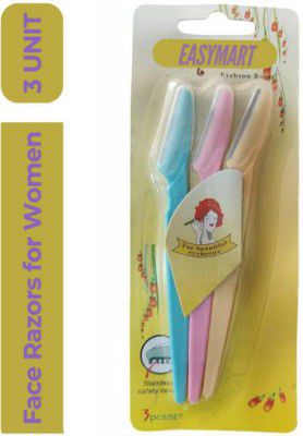 Easymart Face Razor for Women | For Instant & Painless Hair Removal Eyebrow Shaper  (Pack of 3)