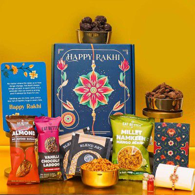 Eat Better Co - Bandhan - 8-Item Rakhi Gift Hamper For Brother – with Gift Combo Set