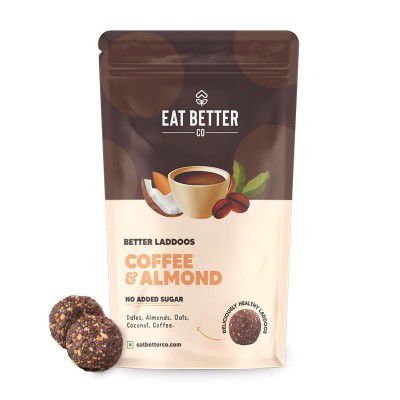 EAT BETTER CO - Better Laddoos - Coffee & Almond - Delicious Sugar-Free Laddoos | Energy-Bar Replacement | Dry-Fruit Laddoo | High Protein and Instant Energy - Pack of 7