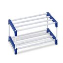 Ebee 4 Pair Metal Shoe Stand (Blue, 2 Shelves)...
