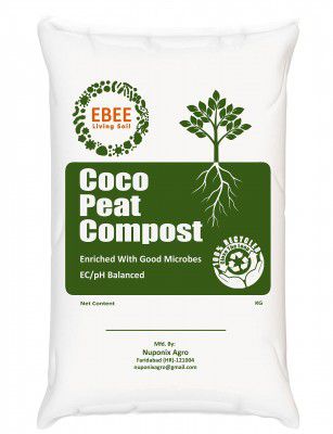 Ebee Cocopeat Compost with Living Soil Microbes-15kg