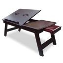 Ebee MDF Brown Laptop Table with Drawer...