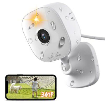 Ebitcam 3MP Outdoor WiFi Camera, CCTV Camera for Home, (Upto 512GB), 2.4G WiFi Only