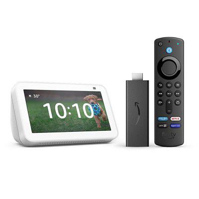 All New Echo Show 5-2nd Gen (White) combo with Fire TV Stick