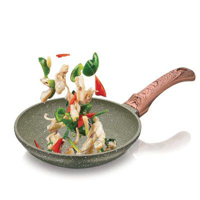 Echt Die Cast Aluminum Non Stick Frying Pan(20 cm), 1 Year Warranty(Green)-6Pc