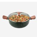 Echt Diecast Kadhai, 24 cm (4 liters Capacity), | 1 Year Warranty | Green- 8 pc...