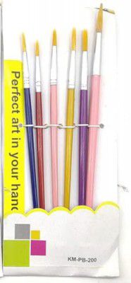 Eclet 6 Pcs Different Size Paint Brush Set (Round) C