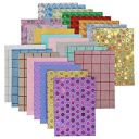 Eclet (Pack of 10) 250 GSM Card Designer Holographic Sheets and Designs A4 Size - for Arts & Crafts, Scrapbooking, Paper Decorations - Randomly Picked Colours...