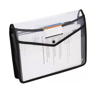 ECLET Transparent A4 Size Document File | Storage Bag with Snap Button