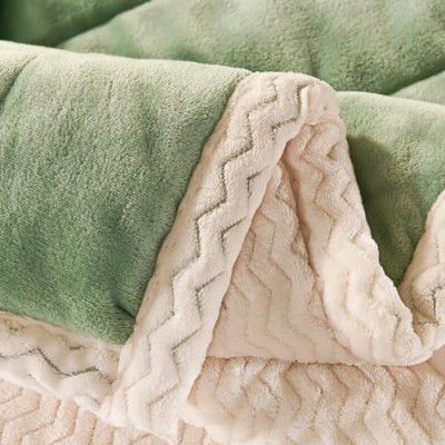 ecoCalm Sherpa Blanket for Summer, AC Throw Blanket Queen Size for Air-Conditioned Room, Summer Blankets for Sofa/Car/Office/Travel (Green, 1.5 * 2.0m)