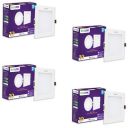 EcoLink 10W Square Ceiling Downlighter (Warm White, Pack of 4)...