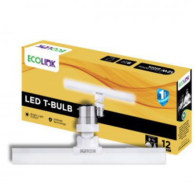 EcoLink 12-watt LED T-Bulb for Home & Office | High Wattage LED Bulb | Cool White (6500k)