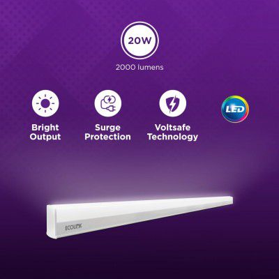 EcoLink 20-watt LED Batten/Tubelight | Cool White,Pack of 1