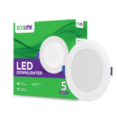EcoLink 5W Concealed JB Ceiling Light | Round Ceiling LED Downlighter for Home & Hall | Cut Out: 3 inch, Color: Red, Pack of 1