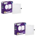 EcoLink Elite 22W Square&nbsp;LED Ceiling Downlighter (Warm White,Pack of 2)...
