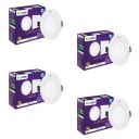 EcoLink Elite 5W Round LED Ceiling Downlighter (Natural White,Pack of 4)...