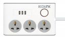 Ecolink Guardian Advance Spike Guard 3 Socket 6A + 3USB || Pack of 1...